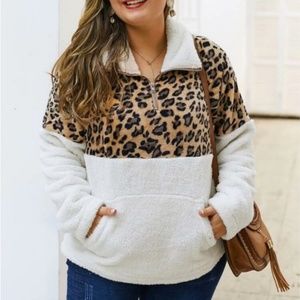 ❄Leopard Teddy Pullover Sweater